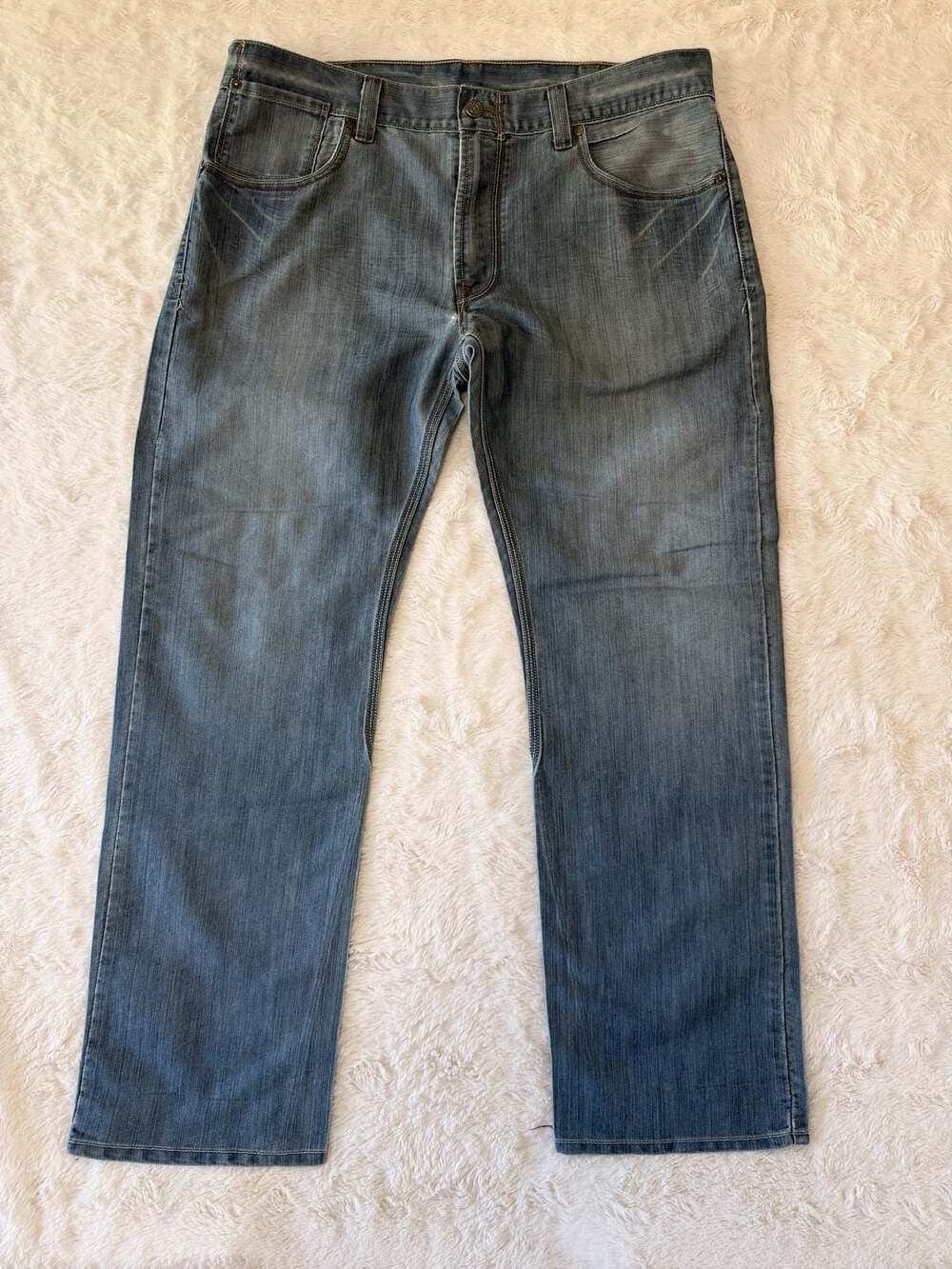 Levi's 514 Slim Straight Flap Back Pocket Jeans 38x30 Light Wash